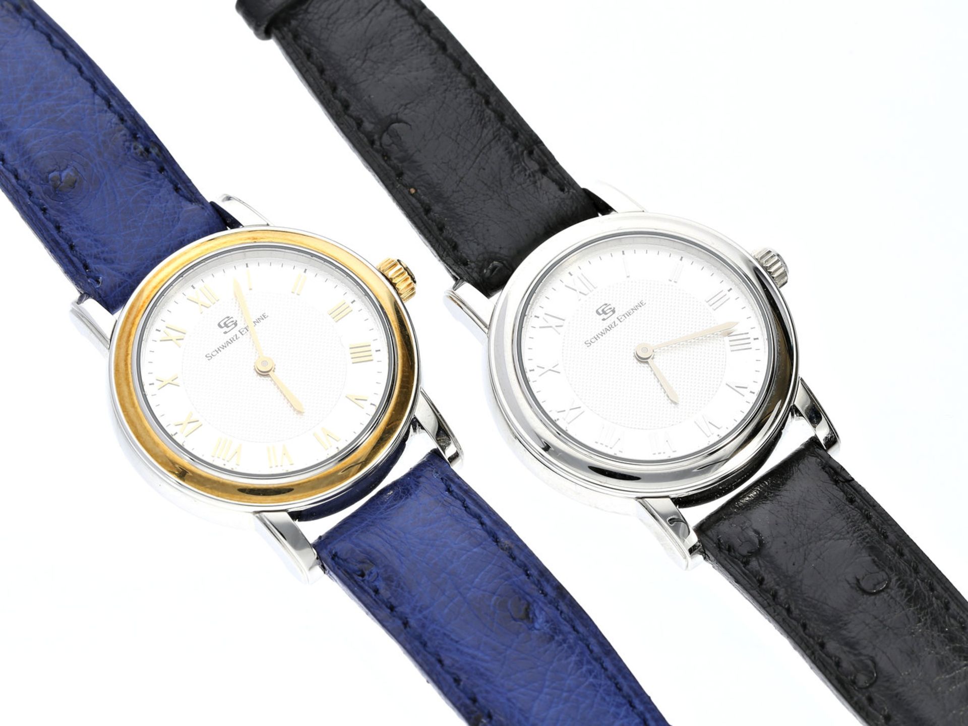 Armbanduhren: Konvolut von 2 Armbanduhren der Marke Schwarz Etienne, Ref. 225402Ca. Ø30mm,
