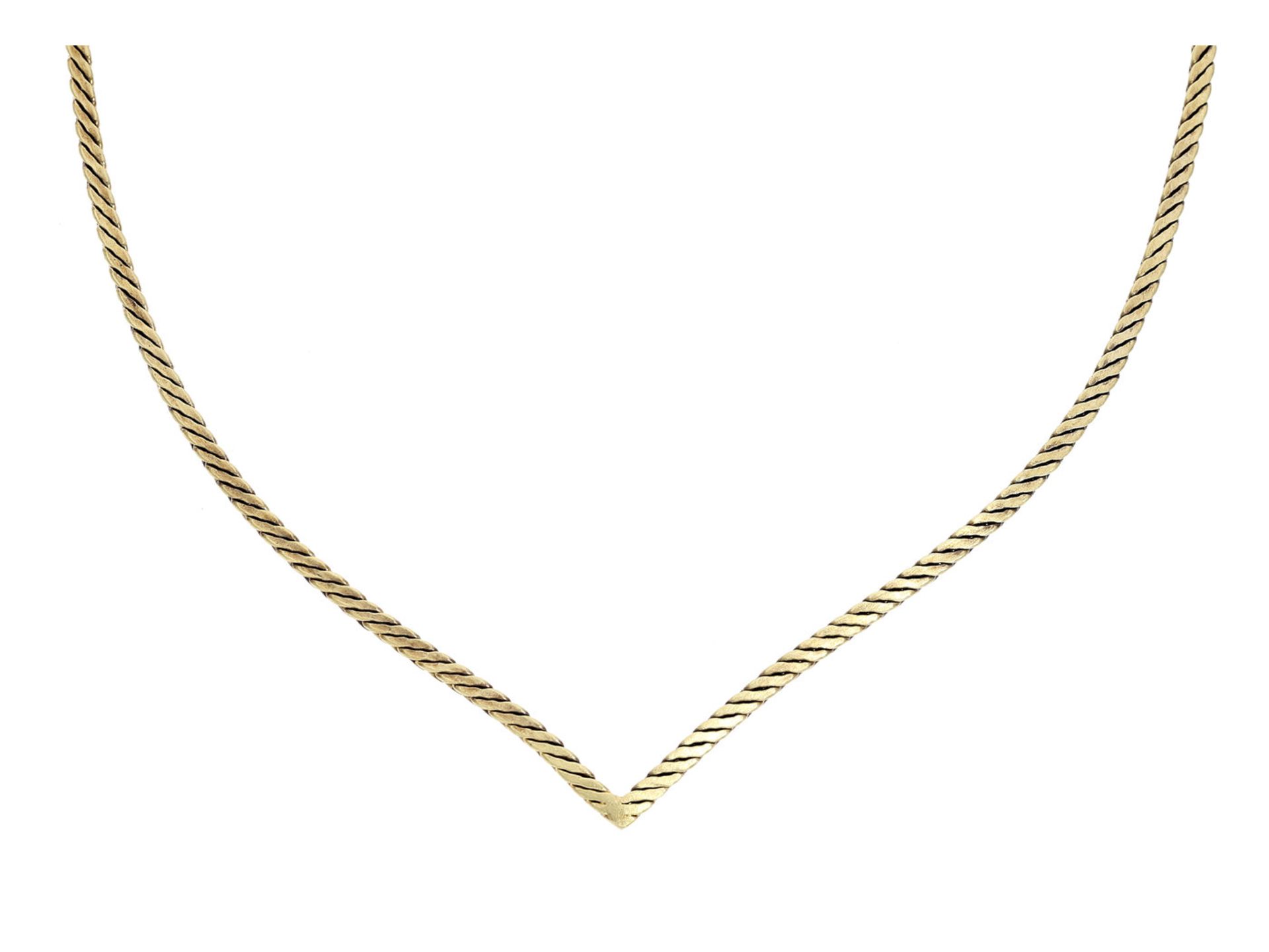 Kette/Collier: vintage Mittelteil-Goldcollier, 14K Gelbgold, ungetragenCa. 42cm lang, ca. 15,3g, 14K