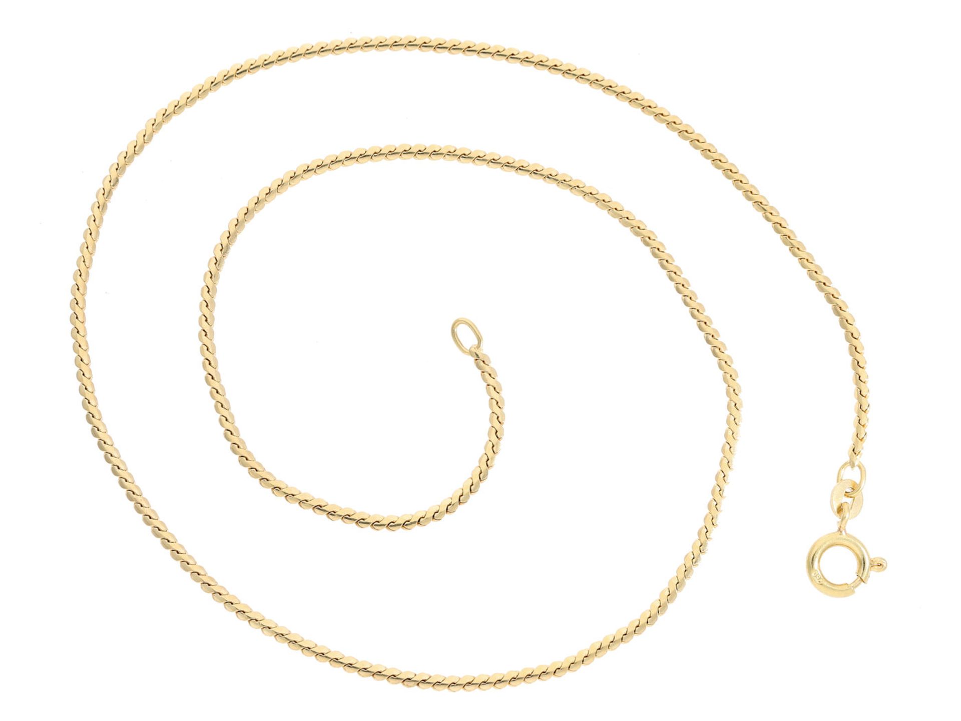 Kette/Collier: neuwertige, feine Collierkette aus 18K GelbgoldCa. 40cm lang, ca. 7g, 18K Gelbgold,