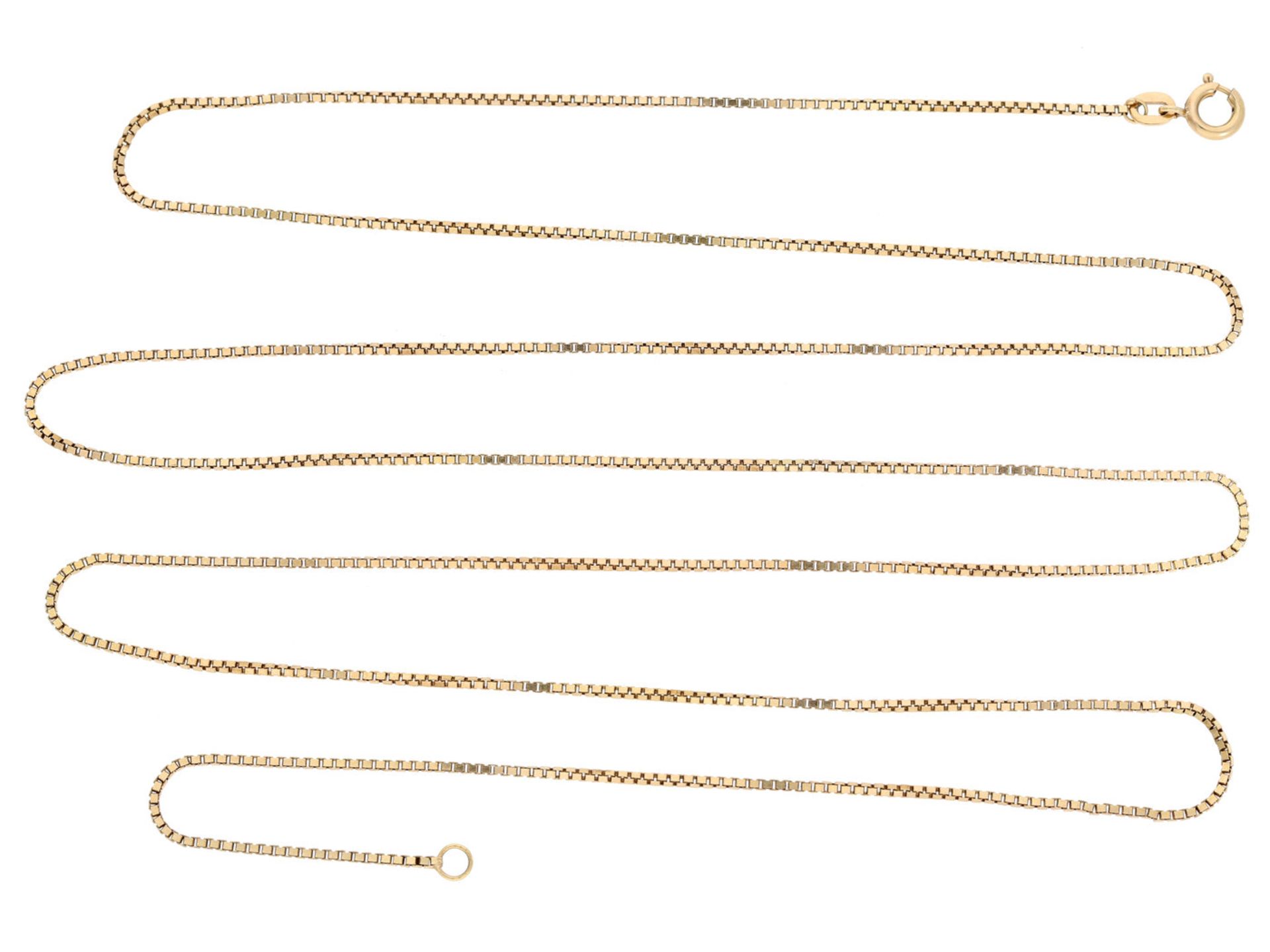 Kette/Collier: lange, feine CollierketteCa. 90cm lang , ca. 6,4g, 8K Gelbgold, Venezianer Muster,