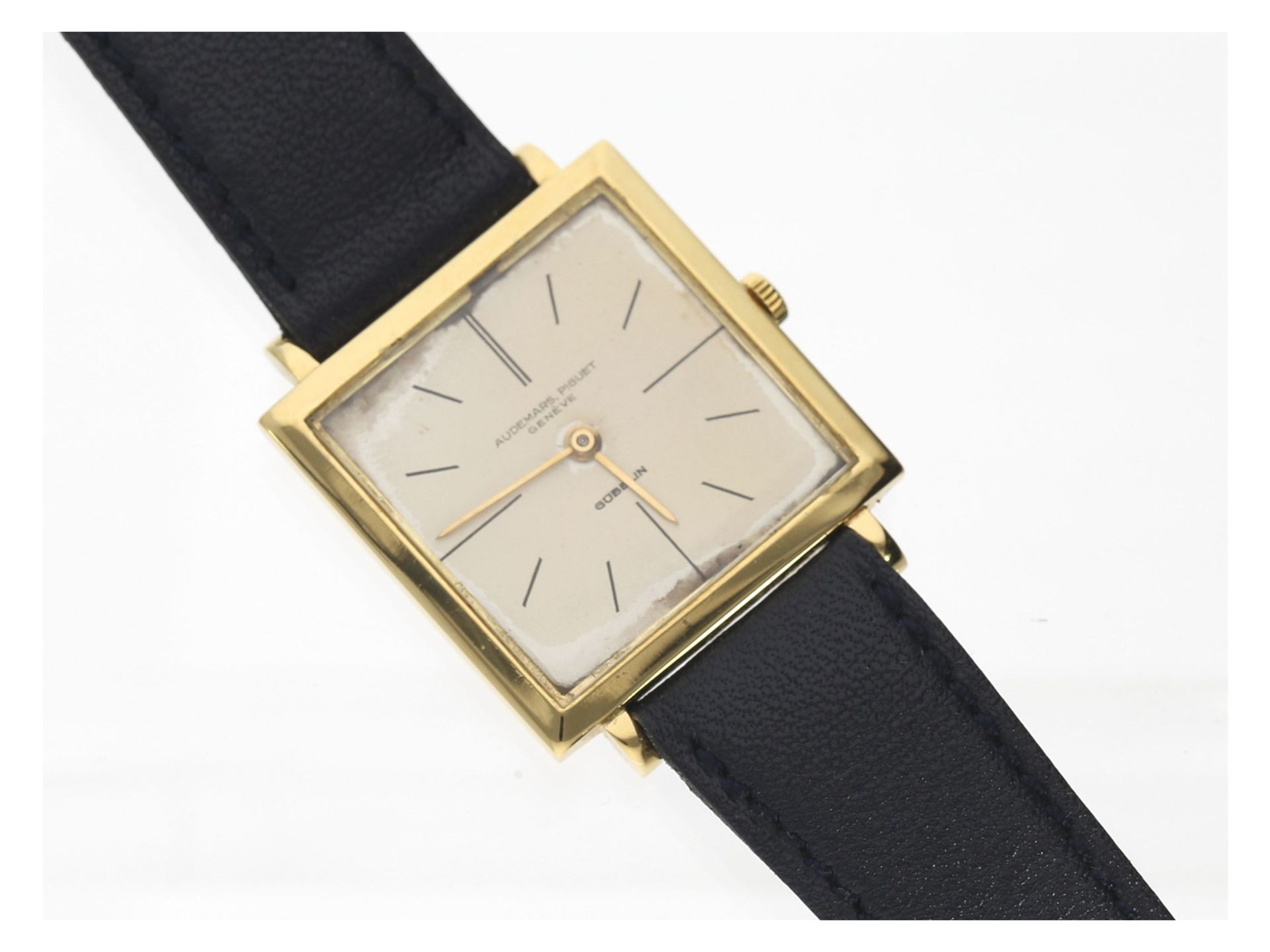 Armbanduhr: interessante, seltene rechteckige Armbanduhr der Marke Audemars Piguet mit