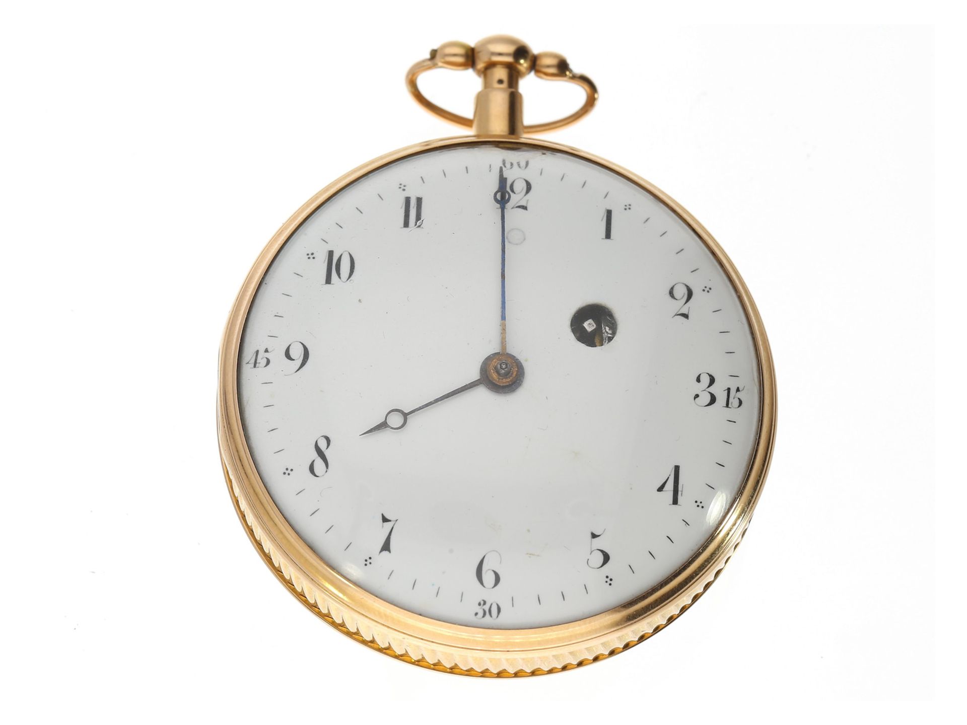 Taschenuhr: große, schwere goldene Spindeluhr mit Repetition, RT No.4500, ca.1820Ca. Ø52mm, ca.