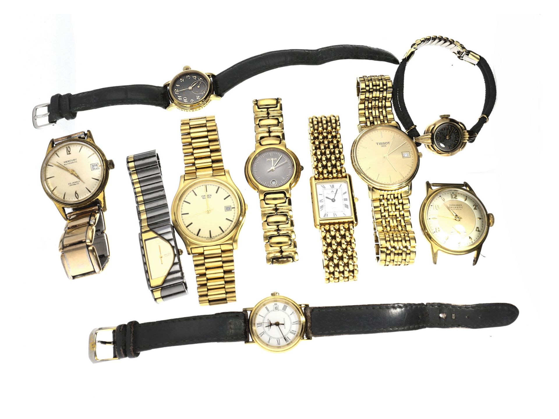 Armbanduhr: Konvolut von Damen- und Herren-Armbanduhren, teilweise vintage10 Uhren, unterschiedliche