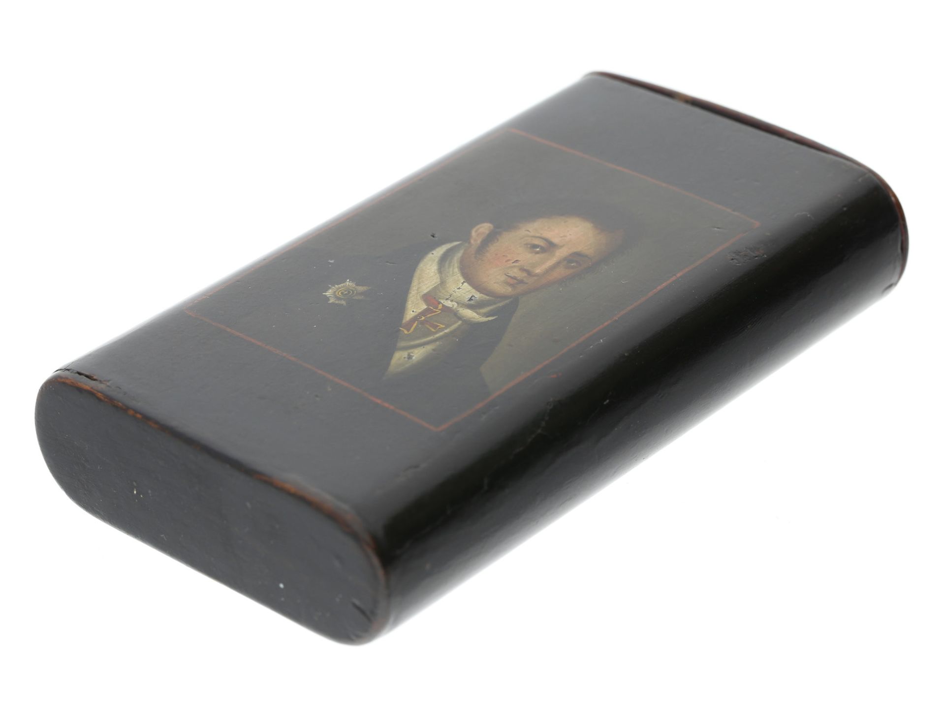 Dose/Etui/Militaria: historisch interessantes Zigarrenetui, um 1815, Gerhard von Scharnhorst,