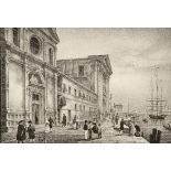 Grafiker des 19. Jahrhunderts - Venezia Chiesa de Gesuati - Kreidemanier. 12,5 x 18,5 cm (