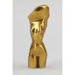 G. Reitsch Künstler des 20. Jahrhunderts - Weiblicher Torso - Bronze. Gold patiniert. 22/70. H. 13