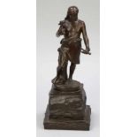 Vilhelm Christian G. Bissen 1836 - 1913 - "Tubal-Kain" - Bronze. Braun patiniert. H. 40,5 cm.