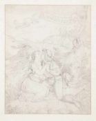 Künstler des 19. Jahrhunderts - Liebesfreude - Bleistift/Papier. 30,5 x 23 cm. 28 x 22 cm (