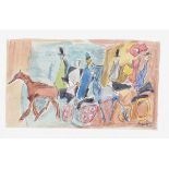 Alfonso Amorelli 1898 Palermo - 1969 Palermo - Kutschen auf der Fahrt - Aquarell/Papier auf