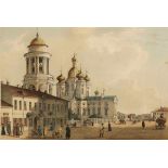 Ferdinand Perrot 1808 Paimboeuf - 1841 St. Petersburg - "Église de Vladimir" - Kolor. Lithografie.