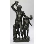 Fonderia Chiurazzi Neapel, 19. Jahrhundert - Dionysos - Bronze. Olivgrün und schwarz patiniert. H.