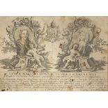 Kupferstecher um 1800 - "Gesu, e Maria vi dono il Cuore, e l'Amina mia" - Kupferstich. 16 x 23 cm (