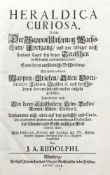 J. A. Rudolph - "Heraldica Curiosa... " - Nürnberg, Buggel 1698. Ldr. Dreifacher blauer Schnitt. -