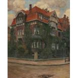 Künstler des 20. Jahrhunderts um 1910 - Villa Kaisereck in Hannover - Öl/Lwd. 53 x 44 cm.