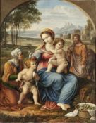 Nazarener Maler des frühen 19. Jahrhunderts - Die Heilige Familie mit dem Johannesknaben und
