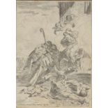Pietro Testa 1611 Luca - 1650 Tiber - Die hl. Rochus, Nikolaus Tolentino und Nikolaus von Bari