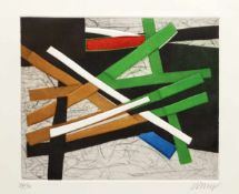 Bertrand Dorny 1931 Paris - 2015 Paris - Abstrakte Komposition - Farbige Aquatintaradierung mit