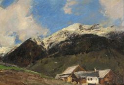 Rudolf Schramm-Zittau 1874 Kronstadt - 1950 Erwald - Der "Daniel" von Lermoos - Öl/Lwd. 50 x 70