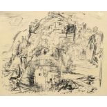 Oskar Kokoschka 1886 Pöchlarn - 1980 Montreux - "Mistra" - Lithografie/Papier. 11/65. 51 x 64 cm (