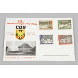 Postkarte mit Autogrammen Bundesrepublik Deutschland, 1964. - "12. Bundesparteitag CDU" - Vs.: