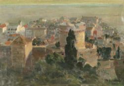 Otto Hamel 1866 Erfurt - 1950 Lohr - "Blick auf Ragusa" (Dubrovnik) - Öl/Lwd. 29,5 x 43 cm. Sign.