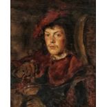 Hermann August Philips 1844 Aachen - 1927 München - Porträt von einem jungen Mann - Öl/Lwd. 56 x