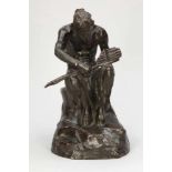 Monogrammist des 19. Jahrhunderts - Satyr - Bronze. Schwarzbraun patiniert. H. 32,5 cm. Rückseitig