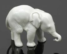 Elefant, stehend Porzellan-Manufaktur Allach, Allach 1936-1945. Weißporzellan, glasiert. Unter der