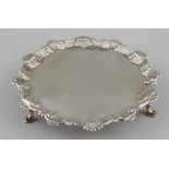 Salver John Carter II/London/England, 1772/71. 925er Silber. Punzen: Herst.-Marke, Stadt- und