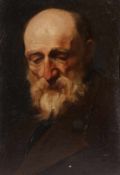 Alfred Diethe 1836 Dresden - 1919 Dresden - Bildnis Robert Moritz Bellmann - Öl/Lwd. auf Karton.