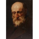 Alfred Diethe 1836 Dresden - 1919 Dresden - Bildnis Robert Moritz Bellmann - Öl/Lwd. auf Karton.