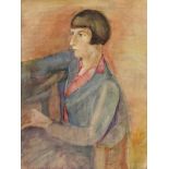 Hanna (Johanna Katharina) von der Mühll - von Tuhr 1894 Basel - 1974 Basel - "Studienkopf" -