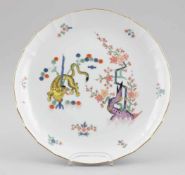 Kuchenschale Staatliche Porzellan Manufaktur, Meissen 1972-1980. - Alter reicher gelber Löwe, bunt -