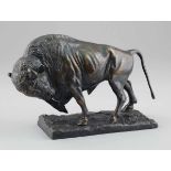 Künstler des 20. Jahrhunderts - Bison - Bronze. Goldbraun patiniert. H. 21,2 cm.