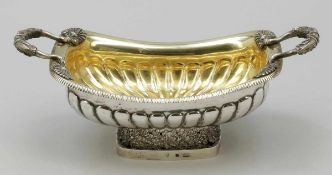 Biedermeier Henkelkorb / Bowl Johan Christoph Hildebrandt/Braunschweig, um 1830. Silber. Punzen: