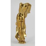 G. Reitsch Künstler des 20. Jahrhunderts - Nike - Bronze. Gold patiniert. 29/30. H. 19 cm. Auf der