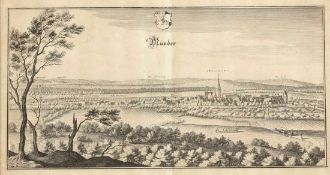 Kaspar Merian 1627 Frankfurt - 1686 Holland - "Münder"- Radierung. Mittelfalz. 20 x 39,5 cm. 26 x 41