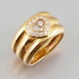 Herz-Ring mit Brillanten von Chopard Fa. Chopard, Schweiz. Kollektion: "Happy Diamonds". 750er GG,