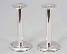 Paar Tafelleuchter / Pair Candle Sticks Arthur Möhrle/Schwäbisch Gmünd. 925er Silber. Punzen: