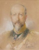 Nikolai Michailow 1876 Schumen - 1960 Hamburg - Zar Ferdinand I. von Bulgarien - Pastellkreiden/