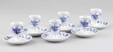 6 Eierbecher Staatliche Porzellan Manufaktur, Meissen 1972-1980. - Zwiebelmuster - Porzellan,