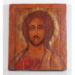 2 Ikonen Russland, 19. Jahrhundert. - "Christus Pantokrator" - - "Hl. Stephan" - Tempera/Holz. 20,