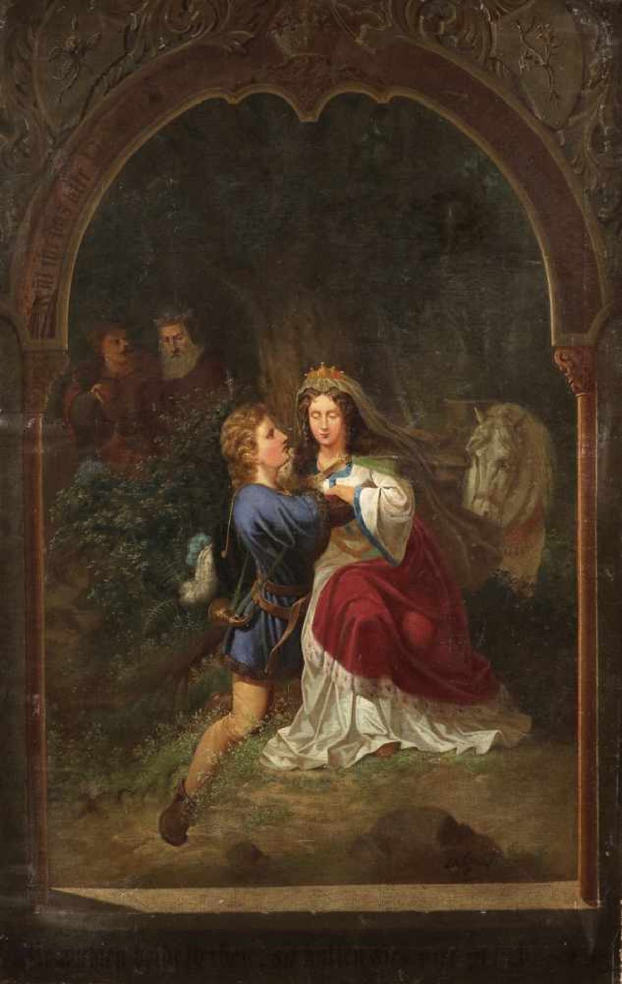 Künstler des 19./20. Jahrhunderts - Tristan und Isolde: der Verrat - Öl/Lwd. 95,7 x 60 cm.