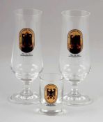 2 Biergläser und 1 Schnapsglas- Bundesrepublik Deutschland (Bundesadler) Der Minister für Essen u.