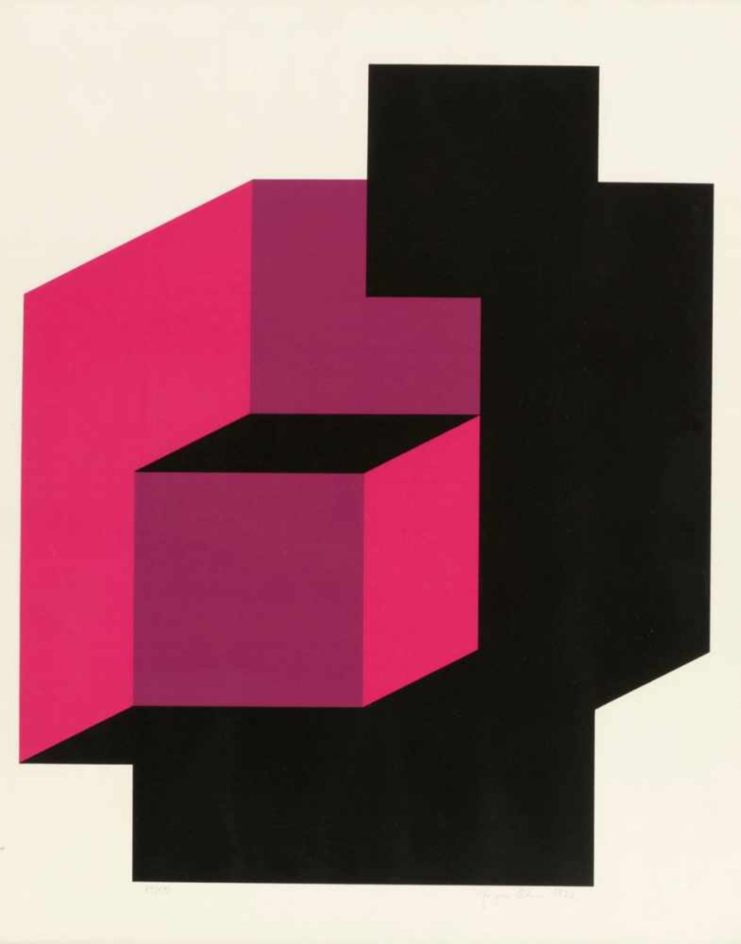Jürgen Klein1924 Berlin - Komposition - Farbserigrafie/Papier. 85/100. 50,4 x 43 cm, 59 x 49 cm.