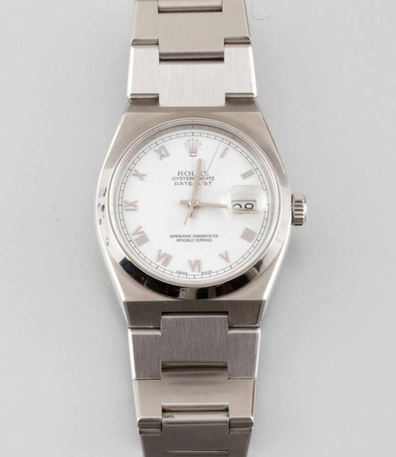 Rolex-ArmbanduhrFa. Rolex, Schweiz. Modell: Oysterquartz Datejust. Edelstahl. Ref.-Nr.: 17000. - Image 2 of 2