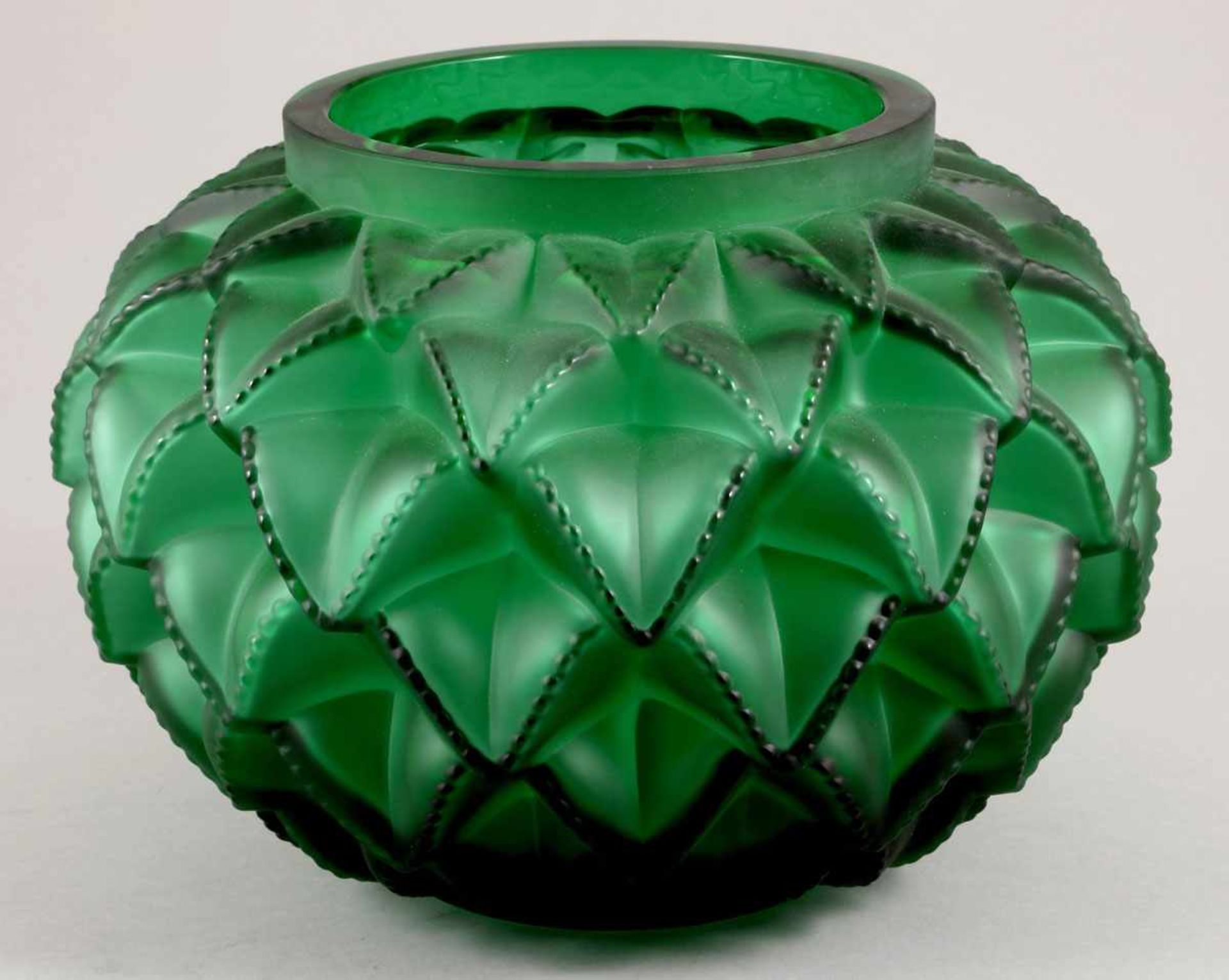 Vase Languedoc vert - Nummerierte EditionLalique, Wingen-sur-Moder 2014. Grünes Glas,