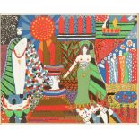 Dorothy Iannone1933 Boston - "Merlin and the lady Vivian" - Farbserigrafie/Karton. 24/150. 59,5 x 74