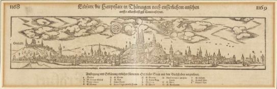 Frans Hogenberg1535 Mecheln - 1590 Köln - "Erfurt die Hauptstatt in Thüringen nach eusserlichem