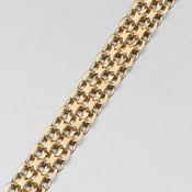 Goldenes Glieder-Armband750/- Roségold, gestempelt. Gewicht: 19,6g. Punzierung: MKS, (drei